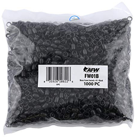 Messing Kran Wirbel Größe #1 150lb (68kg) Test, schwarz, 1000pcs