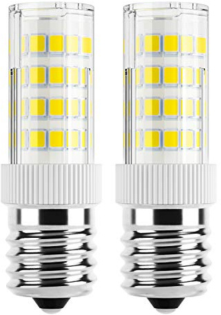 DiCUNO E17 LED Bulb, Appliance Bulbs, Microwave Oven, Stovetop Light, 4W 400lm, Daylight White 6000K, Non-dimmable 40w Halogen Equivalent Replacement, 2-Pack