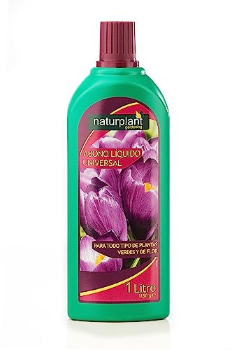 Abono Líquido Universal, nutrición completa para tus plantas verdes y flores. Enriquece el suelo, estimula el crecimiento y potencia la floración. Presentación de 1 litro.