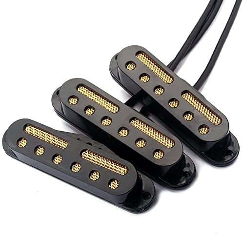 Doppelspulen-Humbucker SSS.Standard Single Spule Pickup Set Gitarre Hals/Mittlere/Bridge Pickup Für Stratocaster Electric Guitar Black Pickups