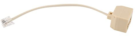 JEROME Adaptateur de Ligne de Telephone Jack RJ11 Male vers Double RJ11 Femelle