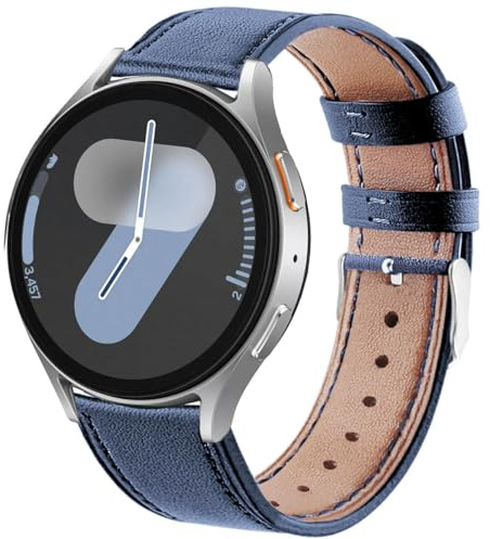 DEALELE Armband Kompatibel mit Samsung Galaxy Watch 7 / FE / 6/6 Classic / 5/5 Pro / 4/4 Classic / 3 41mm / Huawei GT2 42mm / GT3 42mm, 20mm Leder Ersatz Armbänder für Damen Herren