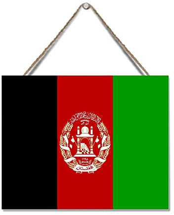 Holzschilder Afghanistan-Flagge, Schilder, Veranda, Landhaus, Nation, Vintage-Flagge, rustikales Holzschild, zum Aufhängen, Schlafzimmer, Wohnzimmer, Dekoration, 20,3 x 25,4 cm