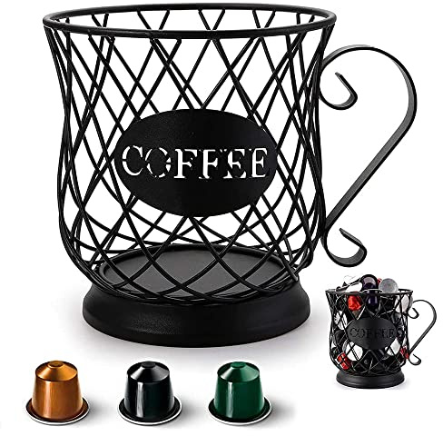 Cestello Portaoggetti per Caffè, Cestello porta Caffè, Cestello Porta Capsule Caffè, Porta Cialde da Caffè, Portaoggetti per Capsule di Caffè per Casa Bar Ristoranti Sala da Tè Hotel (Grande)