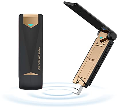WDINLY 4G LTE USB Modem Dongle Router with WiFi Hotspot, High Speed 4G Modem Wireless Internet WiFi Hotspot Router Unlocked Portable Support FDD:B2/B4/B5/B12/B17 for PC Desktop Laptop Tablet