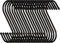 Baoswi Lot de 20 grands crochets de suspension robustes en forme de S de 9 cm pour cuisine, salle de bain, chambre à coucher et bureau (noir)