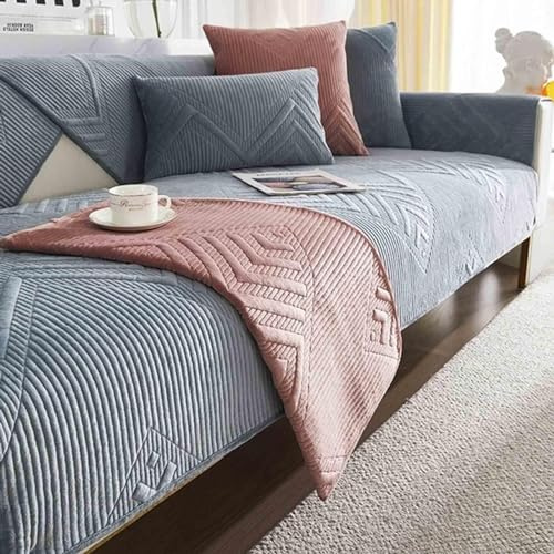 YWQJL Sofabezug Antirutsch,Sofaschutz Sofaschoner,Kratzschutz Hund Katze Überwurf Hundedecke Ecksofa Sofa Schutzdecke Schonbezug Sofa Abdeckung Sofaüberwurf Couchhusse,Blau-90x160cm