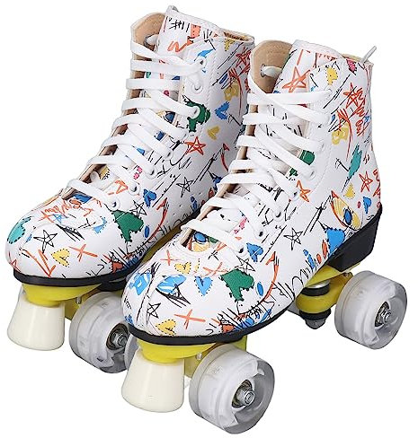 Otufan Zweireihige Rollschuhe Mit 4 Rädern Für Mädchen, Kinder, Jugendliche, Kleinkinder, Anfänger, Rollschuhe in 5 Größen Für Kinder Mit Schraubenschlüssel, Quad-Skates Für Outdoo Sportarten(39)