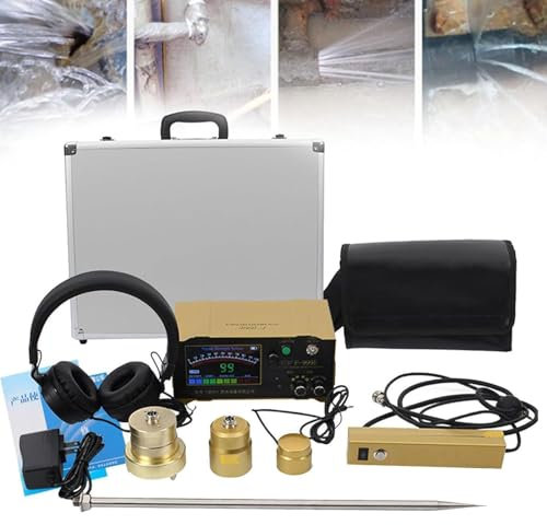 Detección De Fugas De Agua, Detector De Fugas De Agua Subterránea En Tuberías, con Caja De Almacenamiento Y Auriculares, Kit De Accesorios para Detector De Fugas De Tuberías De Agua