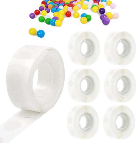 600 Pcs Balloon Glue Dots Double Sided Adhesive Dots,Extra Strong Glue Dots Double Sided,Stickers Glue Points,Balloon Glue Dots for Birthday Party Wedding Xmas Decor DIY Scrapbooking Arts&Crafts Glue