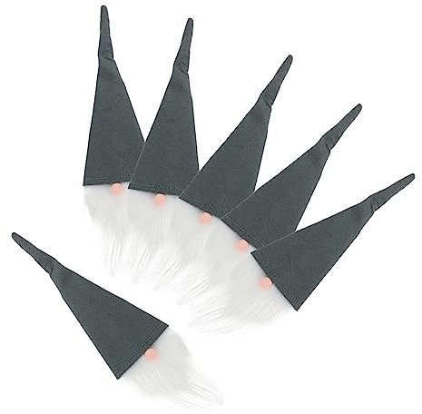 Alipis 24 Pièces Couverture De Bouteille De Vin Âgée Couvercle De Bouteille De Vin GNOME Décor De Fête De Noël Porte-argenterie De Noël Décorations De Table De Noël Grey Feutrine