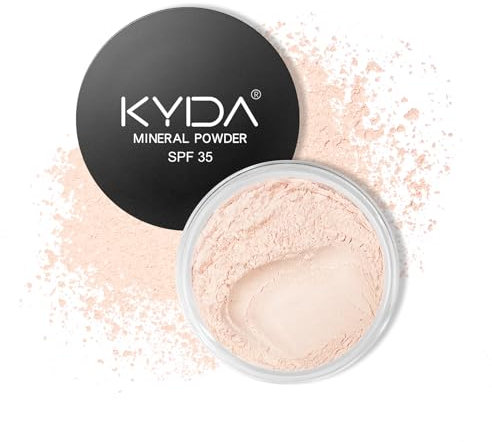KYDA Mineral Puder, SPF 35,Transparenter loser Puder für das Gesicht, Schiere Deckkraft, Schwereloses, ölfreies Fixierpuder, 0.28 oz, Veil Translucent