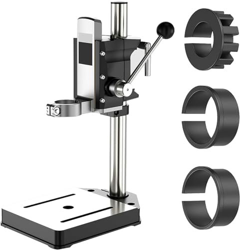 ZHJOPP Support de perceuse à Colonne, Support de perceuse Robuste pour perceuse à Main avec étau, Support de Sol pour perceuse d'établi pour Outil de réparation d'établi, Cadeaux (A)