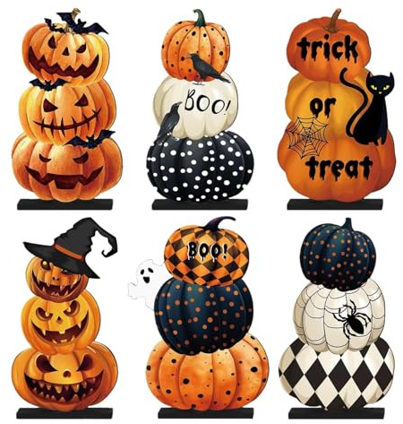 Calabaza de Halloween en Miniatura,Figura de Calabaza de Halloween en