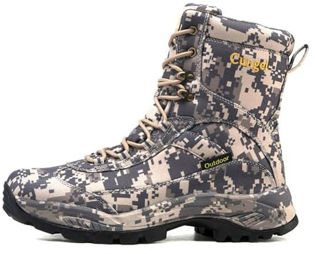 SLJYM Bottes de Chasse Montantes pour Hommes, Chaussures de Sport Respirantes, résistantes à l'usure, imperméables, pour randonnée en Plein air
