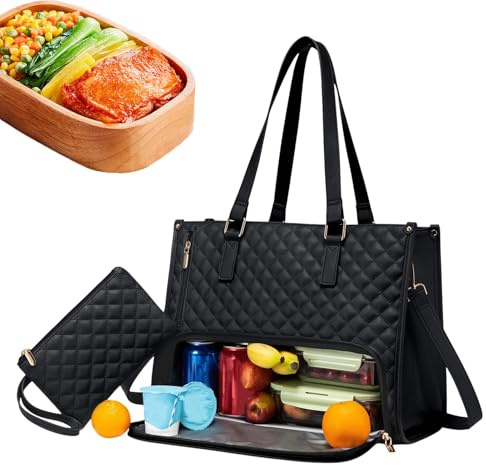 El combo de bolsa de almuerzo 2 en 1, bolsa de trabajo con compartimento para el almuerzo, bolsas reutilizables con compartimento para el almuerzo, bolsas de trabajo convertibles para laptop, bolsas