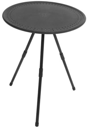 DECOMELODY Tavolino Pieghevole Rotondo Piccolo Da Esterno Con Struttura Rinforzata E Altezza Regolabile Per Campeggio Picnic E Uso Domestico Portatile Nero 19 Pollici