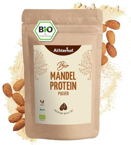 Bio Mandelprotein Pulver 500g | protein- und ballaststoffreich | 50g pflanzliches Eiweiß pro 100g | natürlicher Nährstoffboost | vom Achterhof