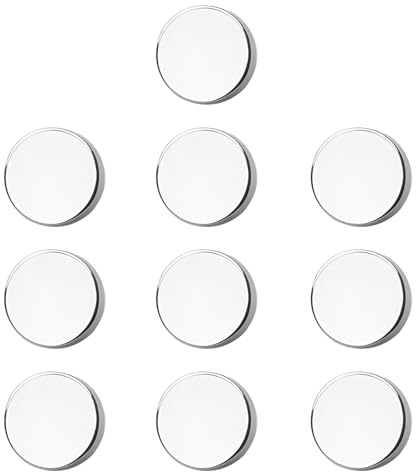 10 botones de metal planos botones redondos botones de costura lisos adecuados para vaqueros trajes abrigo vestidos chaquetas chaqueta de traje (plata, 20 mm)