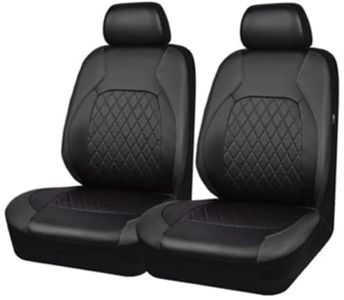Front Car seat covers for VW Golf/Golf GTD/Golf GTE/Golf GTI/Golf R/Golf Variant, Non-slip Comfortable Seat Protector Easy Clean Easy Fit 2-piece Front Seat Cover,A Black