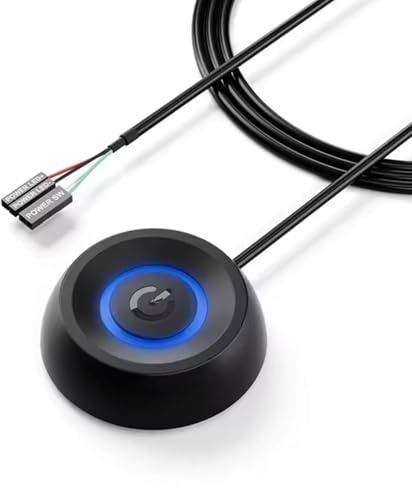 PC Power Button,Desktop Computer Power Switch,5 M PC Netzschalter,Netzschalter des Desktop-Computers,Power Button Pc Einschaltknopf Extern,Stromschalter für Heimcomputern im Büro