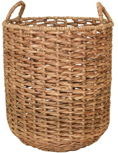 VIVANNO Dekokorb Natur BACINO Wasserhyazinthe Korb mit Griffen 45x50 cm