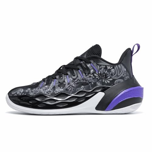 Herr Basketskor Löpning Utomhus Sneakers Träning Mode Sport(Black,42 EU)
