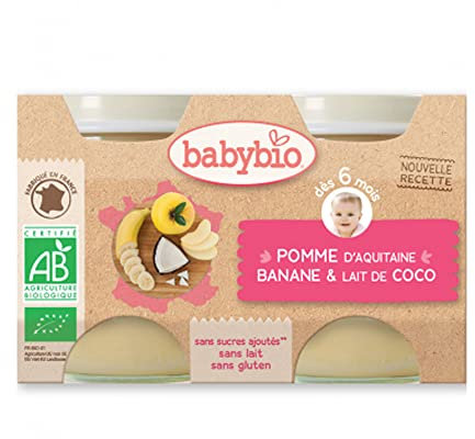 Babybio pomme banane & lait de coco dès 6 mois 2x130g
