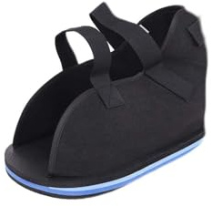 Post Operation Surgery Shoe Open Toe Plaster Shoes Canvas Diabetic Shoe Swollen Slippers Adjustable Orthoshoes Sandal Shoe Foot Fracture Surgical Shoe Black