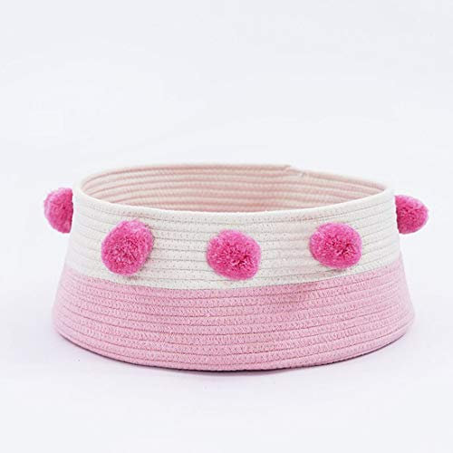 RONGJJ Katzenhöhle, Hundehöhle, Katzenkorb, Natur, Durchmesser 40cm Höhe 16cm, Weich und bequem Katzenkorb, Pink