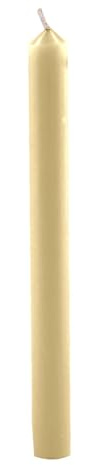 Candele colore pieno Velas cilíndricas, Cera de parafina, Blanco Perla (ral 1013), Candele diametro 1,9 cm altezza 20 cm
