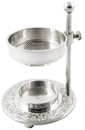 NKlaus rauchgefäss zum Räuchern Messing; Kupfer; vernickelt, 1 Stück | für Räuchern; Höhe: 11,5cm; Gewicht: 200g; 200g; 8cm; 11,5cm; B07Q87BYNL