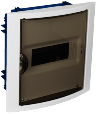 Quadro elettrico da incasso Pladur 8 elementi telaio bianco e porta fumè SOLERA 5108PFHGW