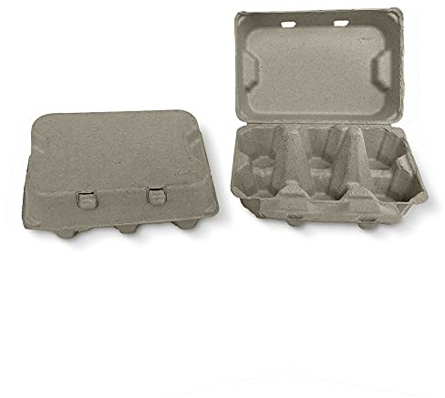 Henlay Half Dozen Duck Egg Cartons – Holds 6 Jumbo Eggs – Blank Top for Custom Labels – Eco-Friendly Paper Pulp – Ideal for Farm Fresh or Backyard Eggs - 20 Pack