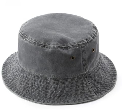 KeepSa Sombrero de Pescador de Mezclilla Color sólido Verano Gorras para el Sol Hombre/Mujer 100% Algodón Plegable Cubo Pescador Sombrero Retro para Verano Playa de Arena Vivac Dar un Paseo