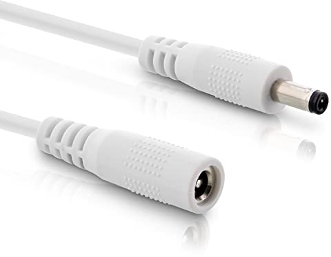 InLine - DC Verlängerungskabel, Universal Netzteil Verlängerungskabel für Amazon Echo Dot, LED Streifen, Überwachungskameras, DC Stecker/Buchse 4,0 x 1,7mm, weiß, 0.5m