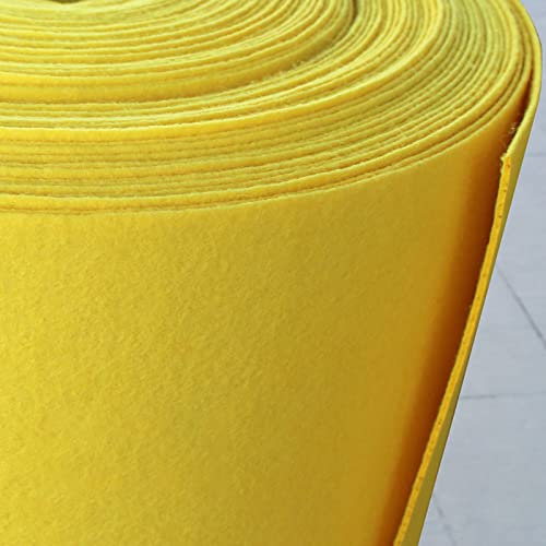Yimihua Verdicken Filz Stoff 2mm Filzstoff Bastelfilz Farbig Filz Blätter Vliesstoff 100 cm breit Kinder DIY Zubehör zum Handwerk Nähen Projekte,Gelb(Size:1 * 2m)