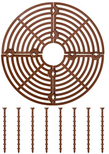 RESOYE Blumentopfgitter, 2 Stück, 18 cm, Blumentopf, Bodenschutz, Abdeckung für Hunde und Katzen, Graben Stopper, Pflanzenring, Matten schützen Pflanzen vor Schmutz und Schmutz