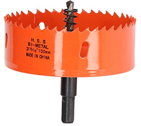 Scie cloche bimétallique HSS avec arbre robuste pour les panneaux de Cornhole Bois PVC Métal 3-15/16in (100mm)