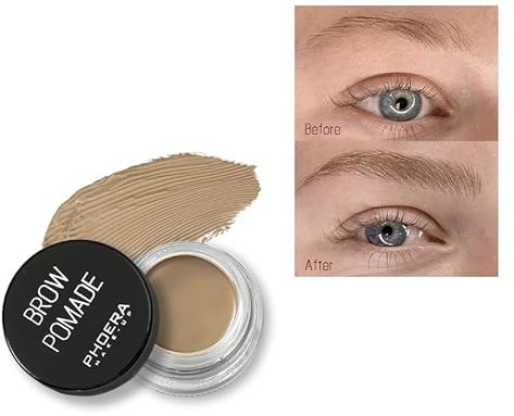 PHOERA Pomata per sopracciglia impermeabile 24 ore lunga durata resistente al sudore sopracciglia 6 colori crema gel (01 biondo)