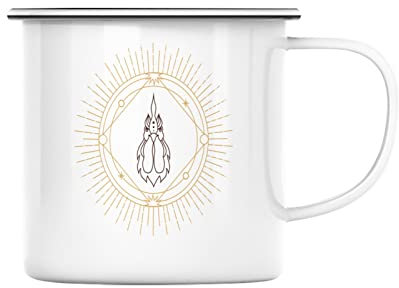 Fabulous Mug en Métal Emaillé Coq Signe Astrologie Chinois Zodiaque Dessin Horoscope Animal