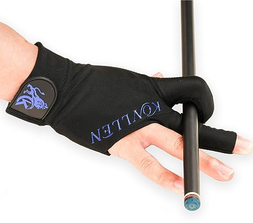 KONLLEN Billiards Gloves Left Hand/Right Hand L/XL Pool Gloves Lycra Material Professional Non-Slip Adjustable Breathable Billiards Match Gloves Snooker Nine-Ball 3 Cushion Carom Pool Accessories