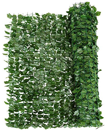 COSTWAY Clôture en Feuillage Artificielle 150 x 240CM avec Feuilles de Lierre en Polyester Protection UV, Haie Artificielle Brise Vue pour Balcon,Terrasse,Jardin Vert