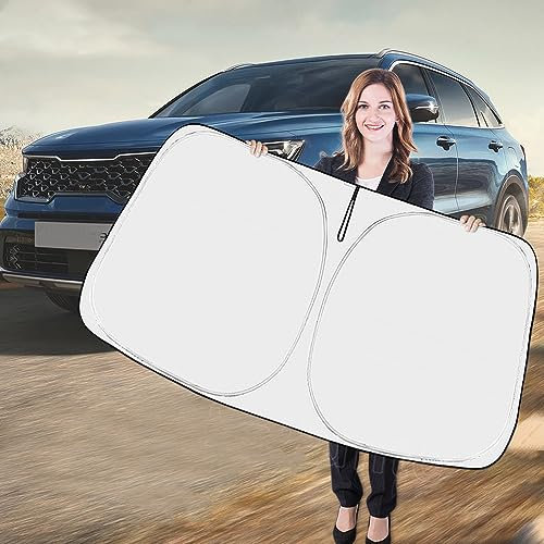 Auto Windschutzscheibe Sonnenschutz für Hyundai i40 2012-2019, für Frontscheibe Innen, Reflektierender UV Staub Schutz Faltbare Sonnenschutzfolie Zubehör,A-Sliver