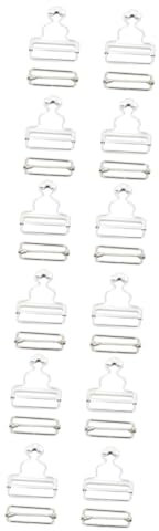 EXCEART 12 Stk Insgesamt Hosenträger Schnalle Hosenträgerschnalle Ersetzen Gürtelschnalle Kittellätzchen Insgesamt Clips Ersatz Retro-hosenträgerschnallen Kleidung Mit Haken Halterung Weiß