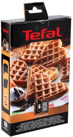 LUTH Premium Profi Parts Lot de plaques à gaufres en forme de cœur compatibles avec Tefal Xa800612 pour Snack Collection Appareil combiné Appareil à croque-monsieur gaufrier