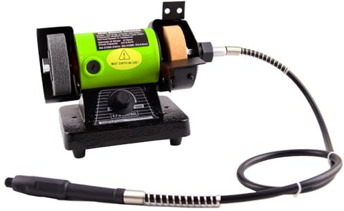 DIY 3 Inch 150W Mini Bench Multi Grinder 75 mm Electric Bench Grinder Polisher with Flexible Drive Shaft Grinding for Grinding, Polishing and Sharpening