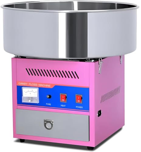 Máquina Comercial De Algodón De Azúcar, Máquina Eléctrica De Malvavisco De 900 W, Fabricante De Algodón De Azúcar Con Tazón De Acero Inoxidable, Cuchara De Azúcar Y Cajón De Almacenamiento Grande