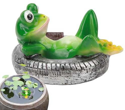 Opilroyn Frosch-Statuen für den Garten, Kunstharz-Tiere, Gartenskulpturen, niedliche Frosch-Figuren, Kleintiere, Outdoor-Skulpturen, Ornamente für Hof, Kunst, Terrasse, Rasen, Haus