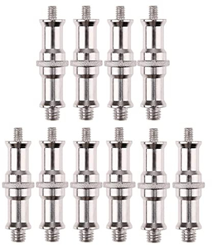 NonMiFyR 10x Adaptador de Trípode con Tornillo Macho de Espiga de 1/4 a 3/8 para Soporte de Flash